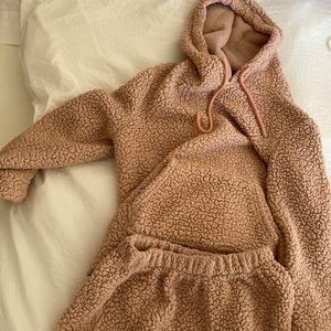 Sherpa tracksuit, light pink